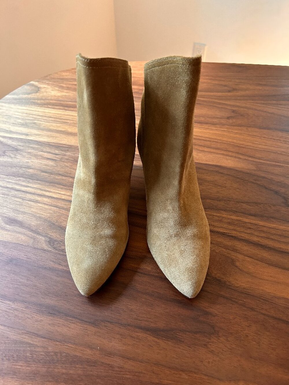 Isabel Marant Dripi Taupe Suede Ankle Boots Size 38
